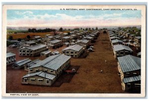 c1940's US National Army Cantonment Camp Gordon Atlanta Georgia GA Postcard