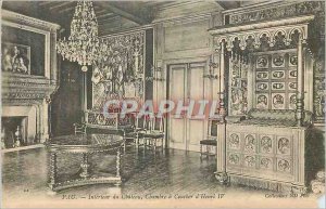 Old Postcard Pau Interieur du Chateau Sunset House Henri IV