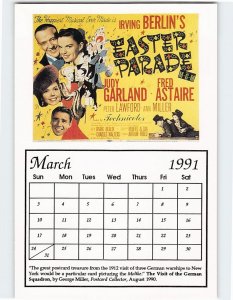 Postcard Easter Parade March 1991 Movie Poster Calendar