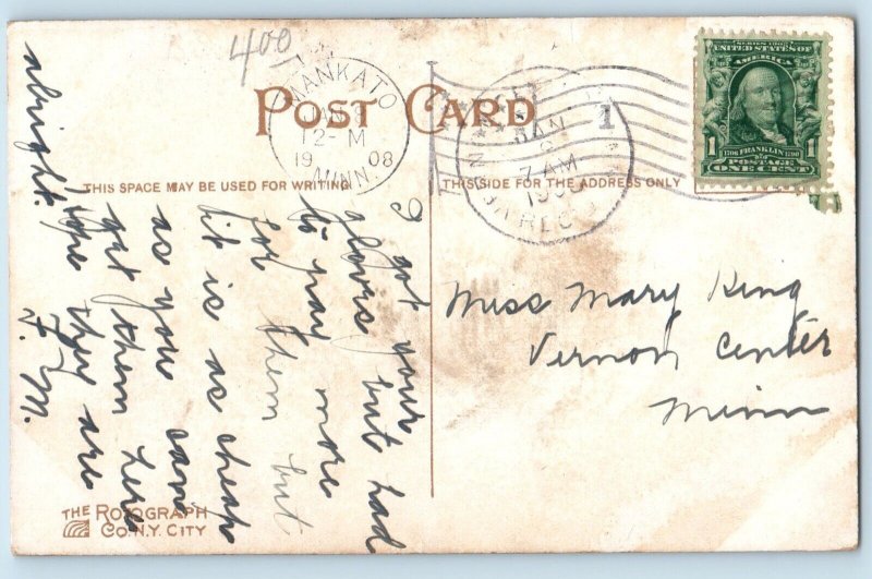 Katharine Gassaway Signed Artist Postcard Boy New York With Clock Vernon City MN