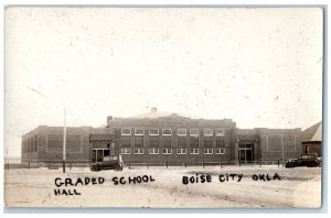 c1930's Elementary Graded School Boise City Oklahoma OK RPPC Photo Postcard