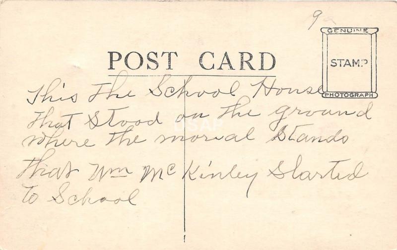 B71/ Poland Niles? Ohio Postcard Real Photo RPPC c1915 Presient McKinley School