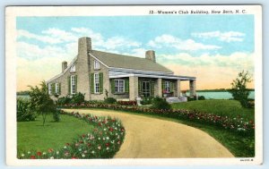 NEW BERN, North Carolina NC ~ WOMEN'S CLUB ca 1930s Craven County Postcard