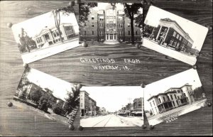 Waverly Iowa IA Historic Buildings Multi-View Real Photo Vintage Postcard