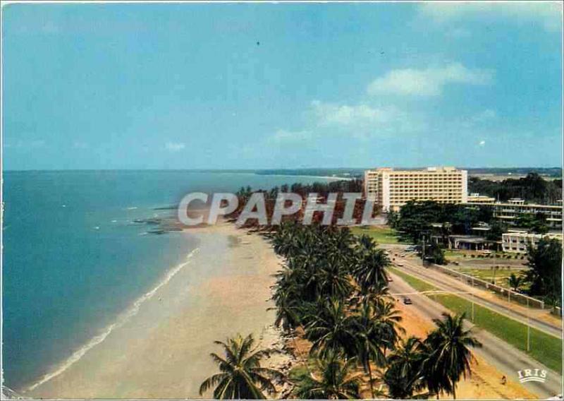  Modern Postcard Republic of Gabon Libreville the highway at the seaside