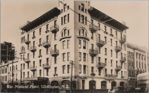 RPPC Postcard The Midland Hotel Wellington New Zealand