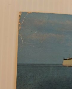 VTG Postcard 1951 SS City of Petoskey Michigan State auto ferry ship boat   611