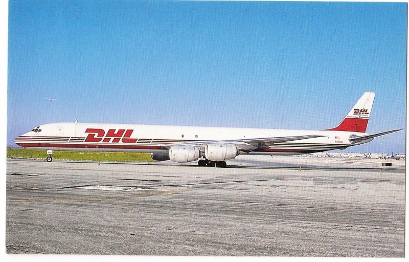 DHL, McDonnell Douglas DC-8-73F, unused Postcard