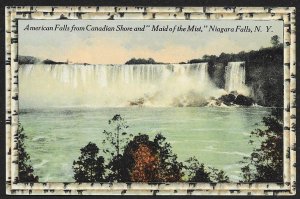 American Falls Canadian Shore Niagara Falls New York Unused c1910s