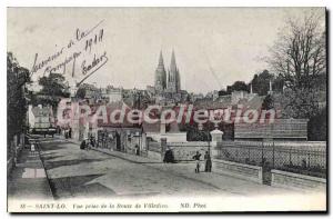 Postcard Old Saint Lo Vue Prize De La Route De Villedieu