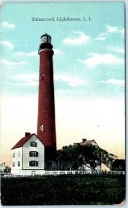 LONG ISLAND, New York  NY  ~  SHINNECOCK LIGHTHOUSE Light House c1910s  Postcard