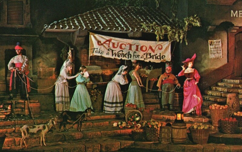 Vintage Postcard Auction Take a Wench for a Bride Walt Disney World Pirates Cari