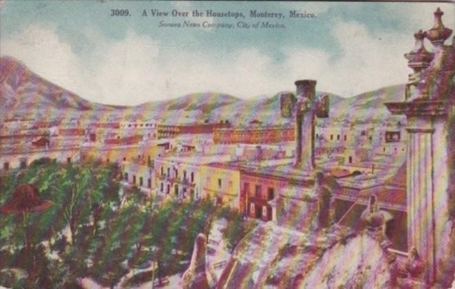 Mexico Monterrey General View Over The Housetops 1908