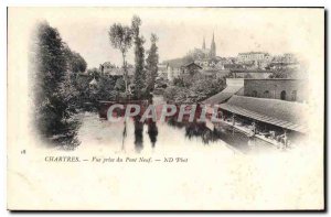 Old Postcard Chartres View from the Pont Neuf Lavoir