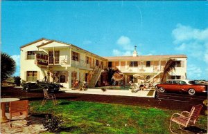 Fort Lauderdale, FL Florida GALT COLONIAL APT MOTEL~John Vlha  ROADSIDE Postcard