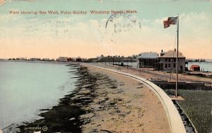 View Showing Sea Wall Winthrop Beach, Massachusetts  