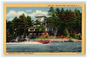 Kincaid Residence Alexandria Bay 1000 Islands NY New York Postcard (EC2)