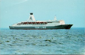 Tor Line Ship Tor Britannia near Felixstowe UK c1978 Postcard G90