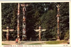 Postcard INDIAN SCENE Vancouver British Columbia BC AJ2541