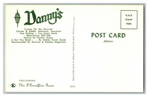 Danny's Cuisine For The Gourmet Baltimore MD Vintage Standard View Postcard