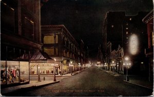 Postcard Sixth Street at Night in St. Paul, Minnesota~783