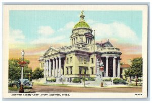 Somerset Pennsylvania PA Postcard Somerset County Court House Building c1940's