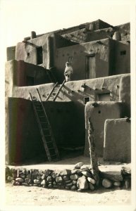 Taos Pueblo Home of the White Robed Indians FRASHER'S RPPC Postcard