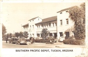 Tucson Arizona Southern Pacific Depot Real Photo Vintage Postcard AA18355