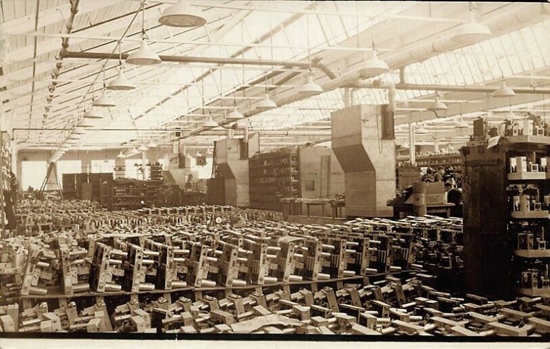 Springfield MA American Bosch Factory Radio Chases All Ruined RPPC