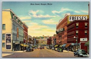 Main Street  Bangor  Maine    Postcard