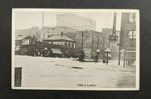 Vintage 5th and Ludlow Great Flood Dayton OH Picture Postcard