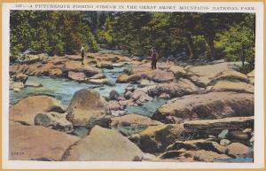 2 men fishing in the Great Smoky Mountain National Park