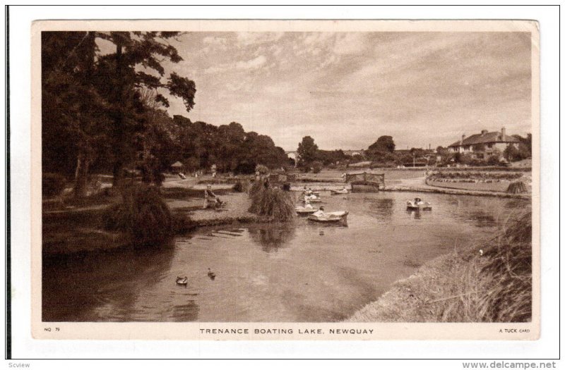 NEWQUAY, Cornwall/Scilly Isles, England, 1900-1910´s; Trenance Boating Lake