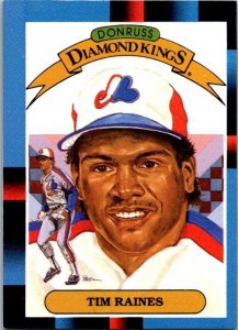 1987 Donruss Baseball Card Tim Raines Montreal Expos sk20708