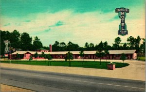 Travelers Motel AAA Highway 301 Florence South Carolina SC Linen Postcard Q17