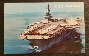 US Navy USS America Aircraft Carrier CV 66 Photo Postcard