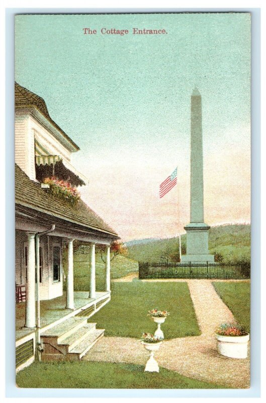The Cottage Entrance Joseph Smith Birthplace Sharon VT Vermont Postcard (DG9)