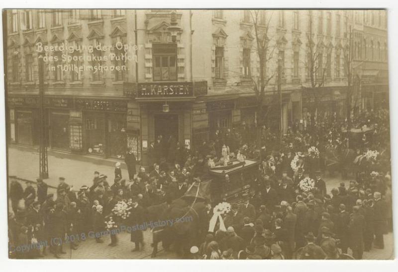 German 1918 Wilhelmshaven Revolution Freikorps Spartakist Burials RPPC 51945