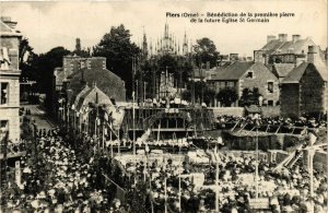 CPA Flers - Benediction de la premiere pierre de la future Eglise St Ge (259268)