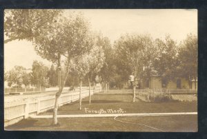 RPPC FORSYTH MONTANA STREET SCENE OLD CAR VINTAGE REAL PHOTO POSTCARD