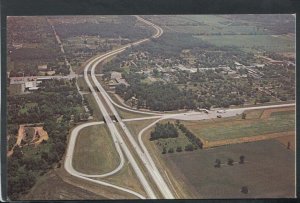 America Postcard - Aerial View of The Indiana Toll Road   T5881