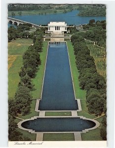 Postcard Aerial View of Lincoln Memorial, Washington, DC