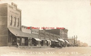 NE, Utica, Nebraska, RPPC, Main Street, Looking East, Business Area, Photo