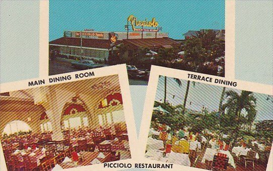 Florida Miami Beach Picciolo Restaurant Main Dining Room Terrace Dining