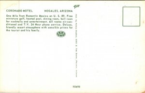 Postcard Coronado Motel in Nogales, Arizona~137205