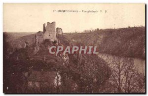 Postcard Old Castle Crozant General view