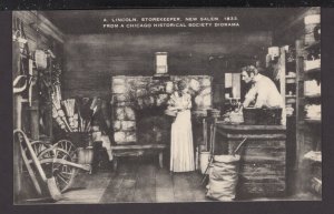 Illinois New Salem - A. Lincoln, Storekeeper, 1833 from Historical Society - DB