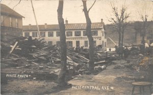 F71/ Middletown Ohio RPPC Postcard 1913 Flood Disaster Central Ave