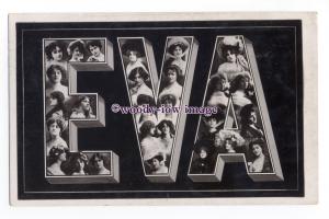 b5449 - Stage Actress - Actresses Collage in an Eva Frame c1906 - postcard
