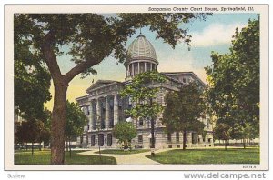 Exterior, Sangamon County Court House, Springfield, Illinois, 30-40s